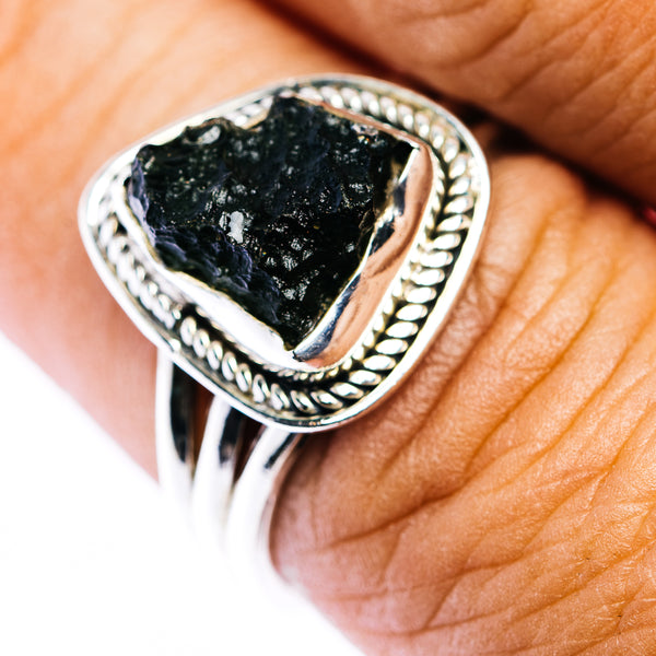 Moldavite Ring Size 8.25 (.925 Sterling Silver)