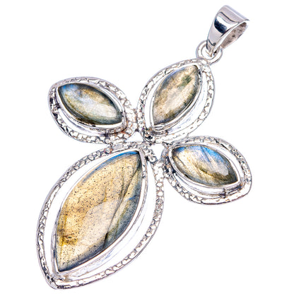 Signature Labradorite Pendant 2 1/8" (.925 Sterling Silver)