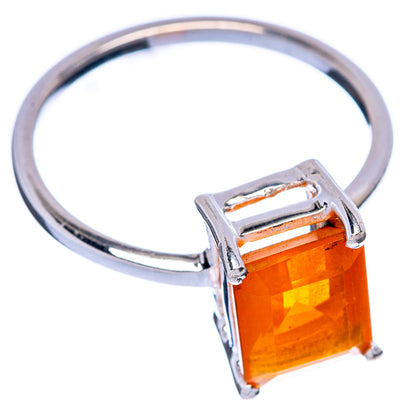 Rare Natural Ethiopian Orange Opal Ring Size 6.5 (925 Sterling Silver) R145556