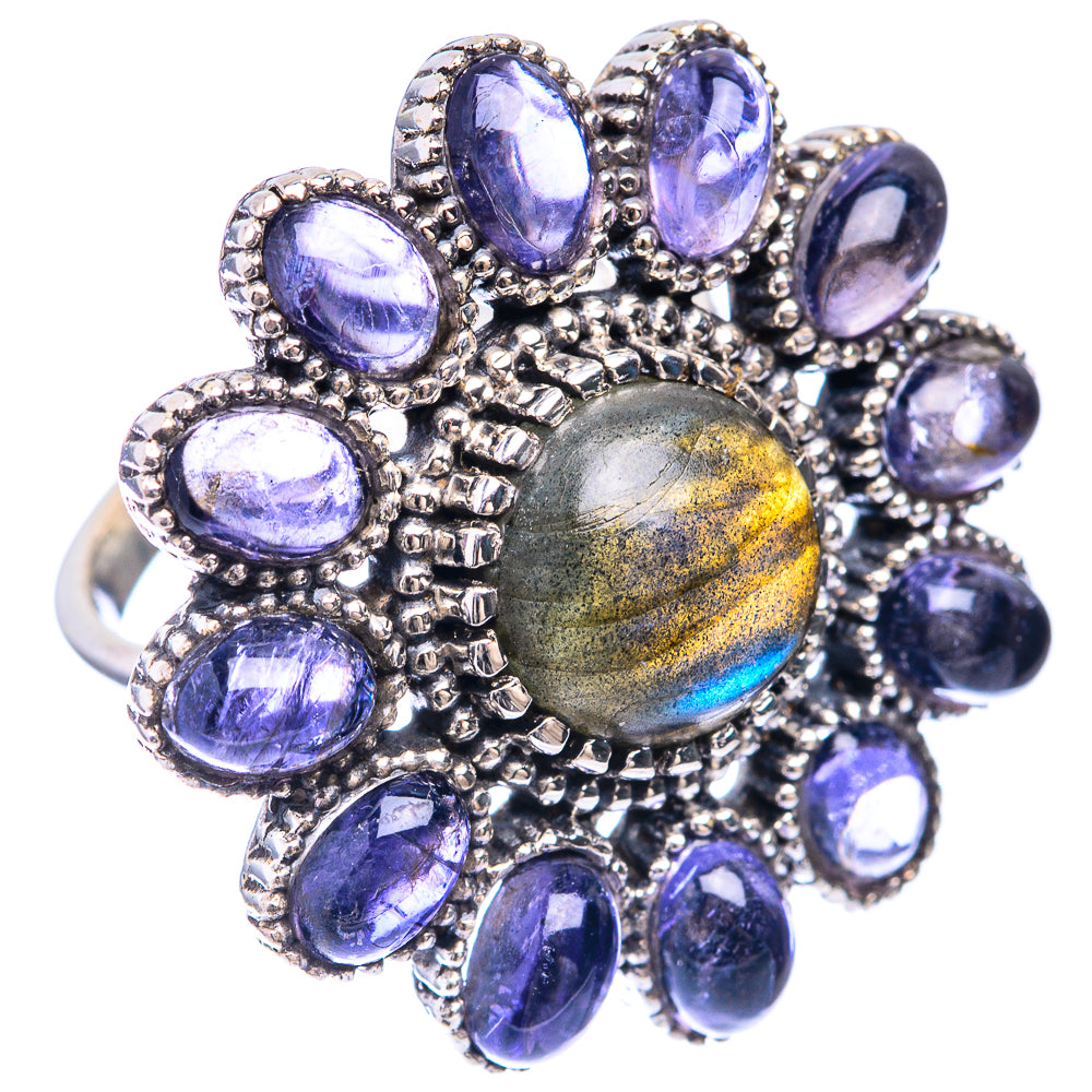 Large Labradorite, Tanzanite Ring Size 7.25 (925 Sterling Silver) R141410
