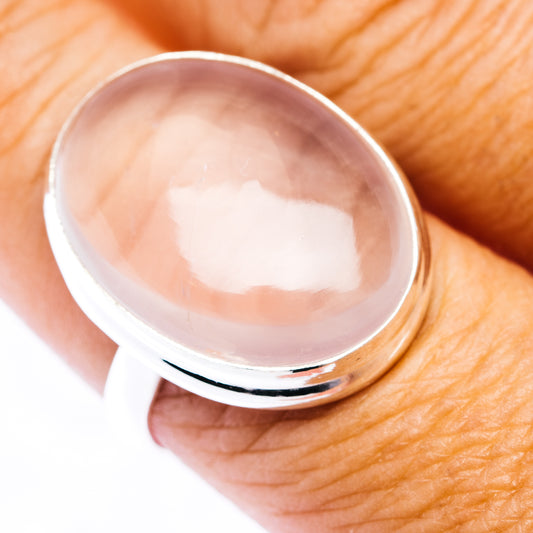 Premium Rose Quartz Ring Size 9 (.925 Sterling Silver)
