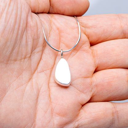 Australian Fire Opal Necklace 16" (.925 Sterling Silver)