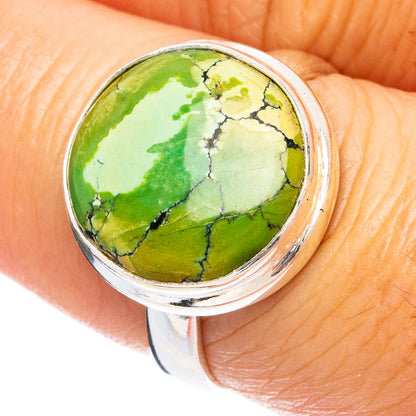 Rare Arizona Spiderweb Turquoise Ring Size 7.25 (925 Sterling Silver) R4764