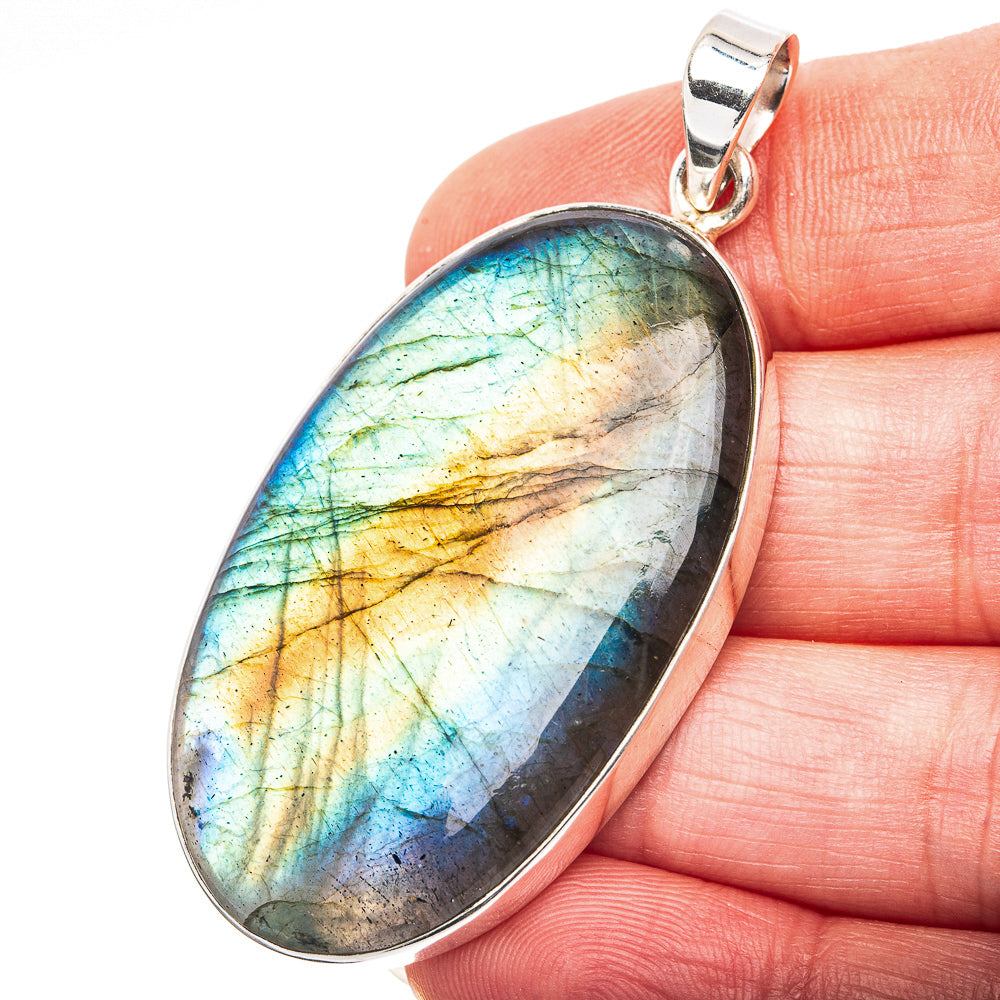Spectrolite Pendant 2 1/4" (.925 Sterling Silver)