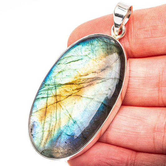 Spectrolite Pendant 2 1/4" (.925 Sterling Silver)