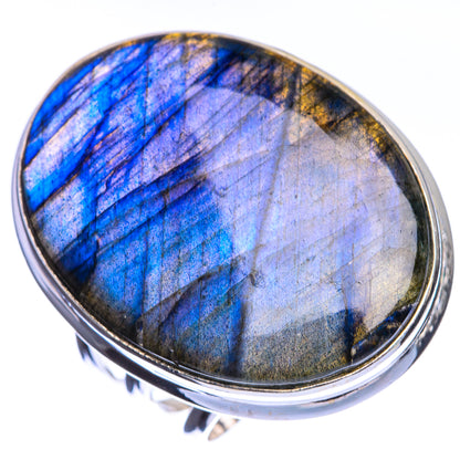 Huge Labradorite 925 Sterling Silver Ring Size 11