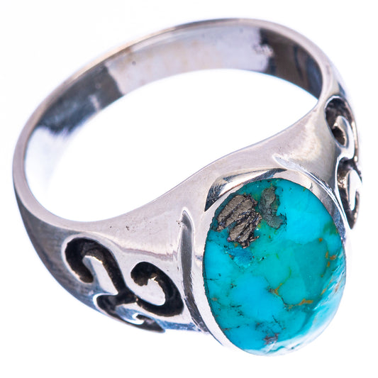 Rare Arizona Turquoise Ring Size 8.5 (925 Sterling Silver) R4463