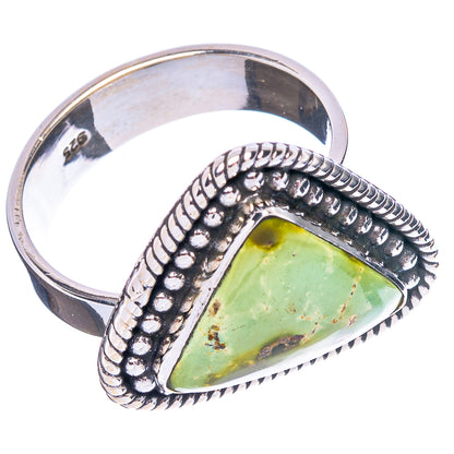 Sonoran Gold Turquoise Native Style Ring Size 8 Adjustable (.925 Sterling Silver) Exclusive