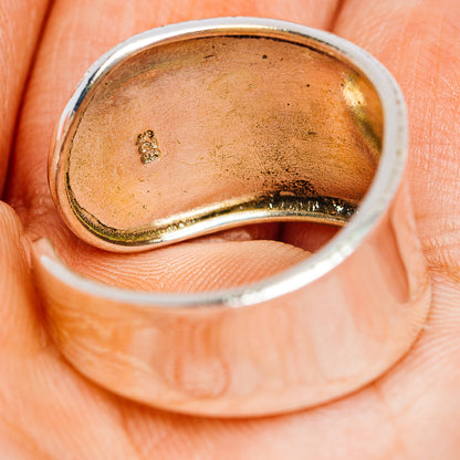 Synthetic Opal Ring Size 7 Adjustable (.925 Sterling Silver)