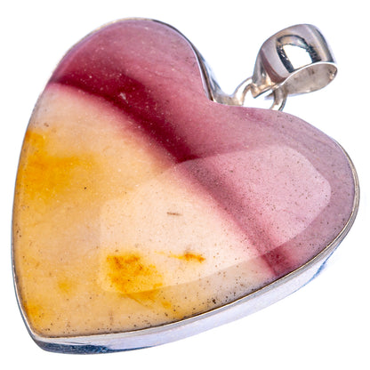 Mookaite Heart Pendant 1 1/2" (925 Sterling Silver) P43122