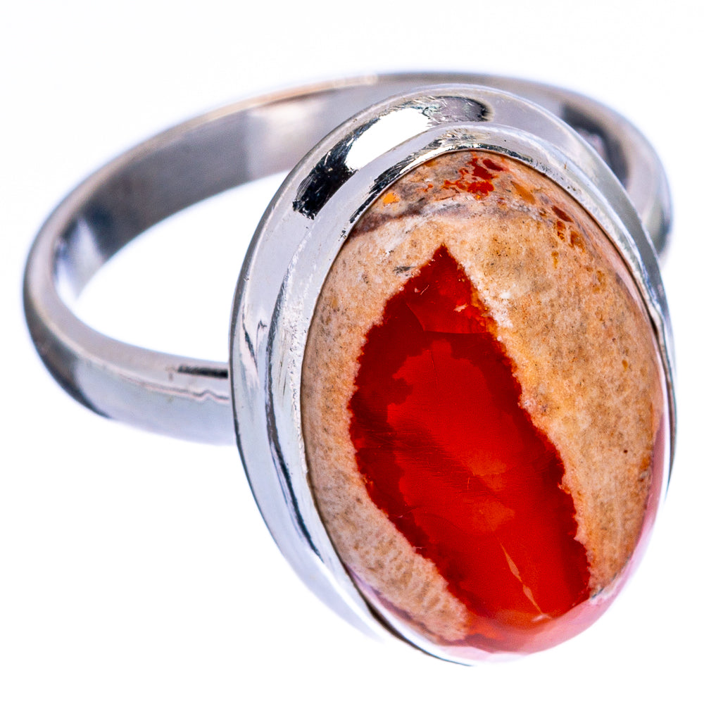 Rare Mexican Fire Opal Ring Size 7.25 (925 Sterling Silver) R146674