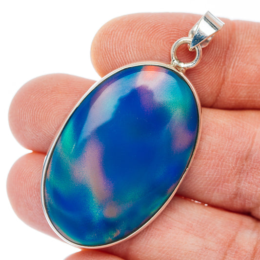Aurora Opal Pendant 1 7/8" (.925 Sterling Silver)