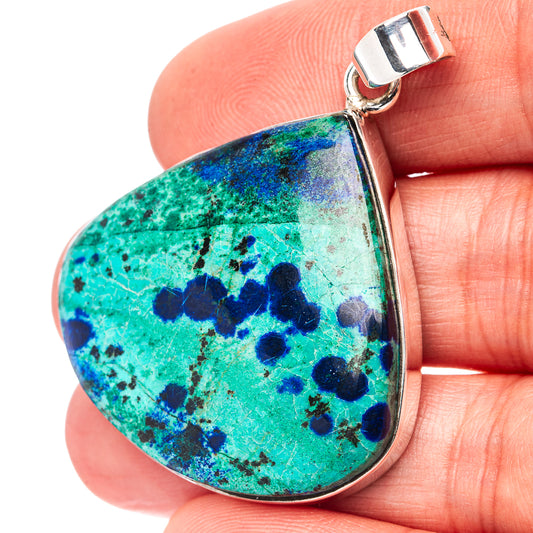 Premium Blue Bird Azurite Pendant 1 3/4" (.925 Sterling Silver)