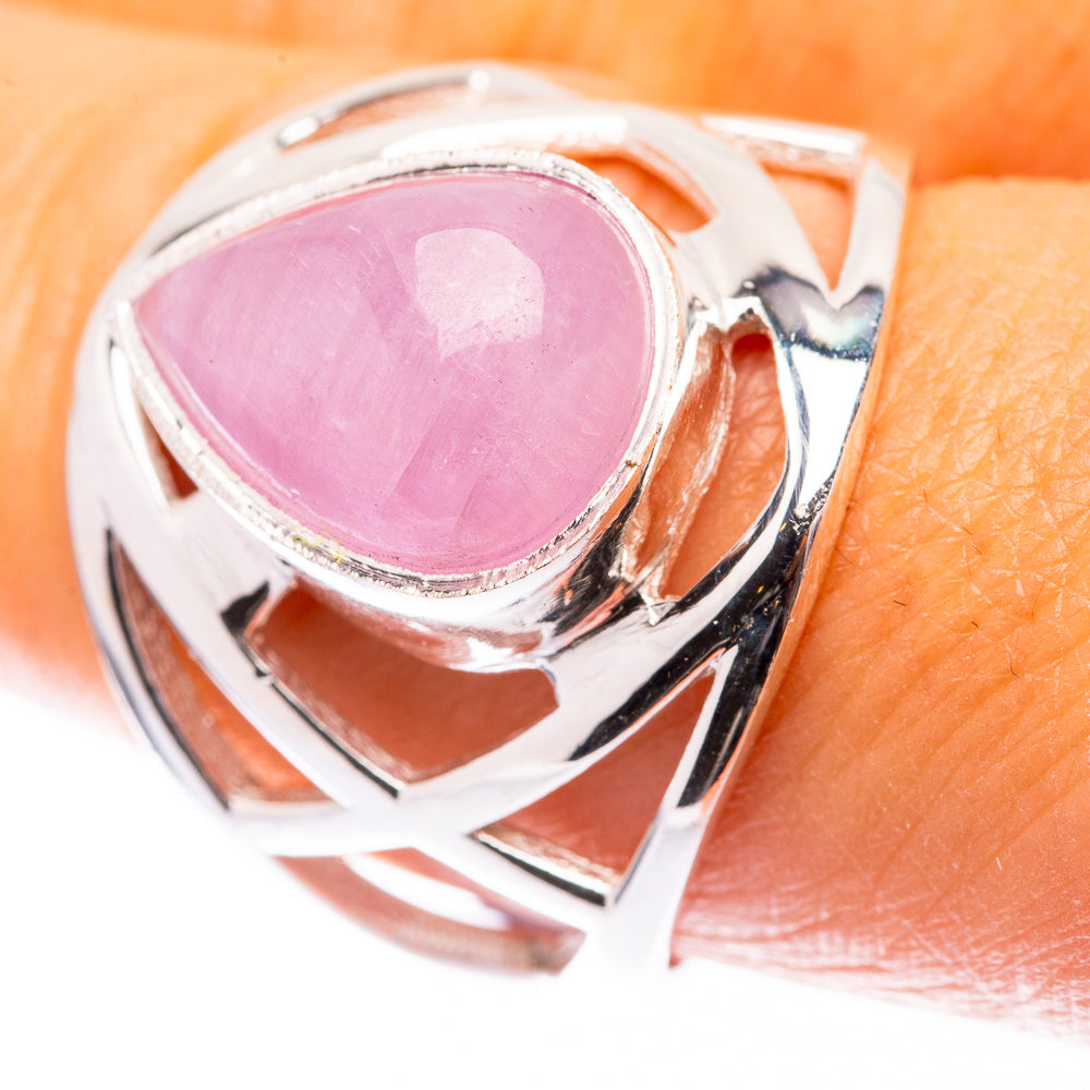 Pink Moonstone Ring Size 8.75 (925 Sterling Silver) R141489