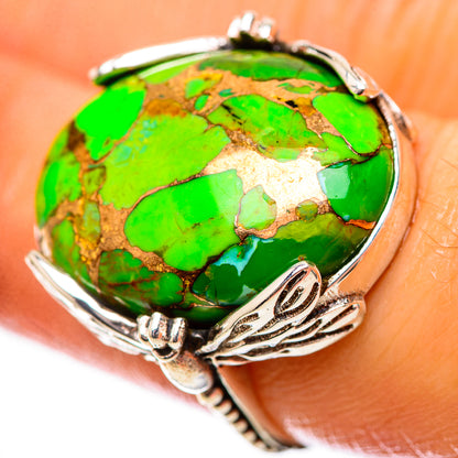 Green Copper Composite Turquoise Ring Size 7 (925 Sterling Silver) RING139048