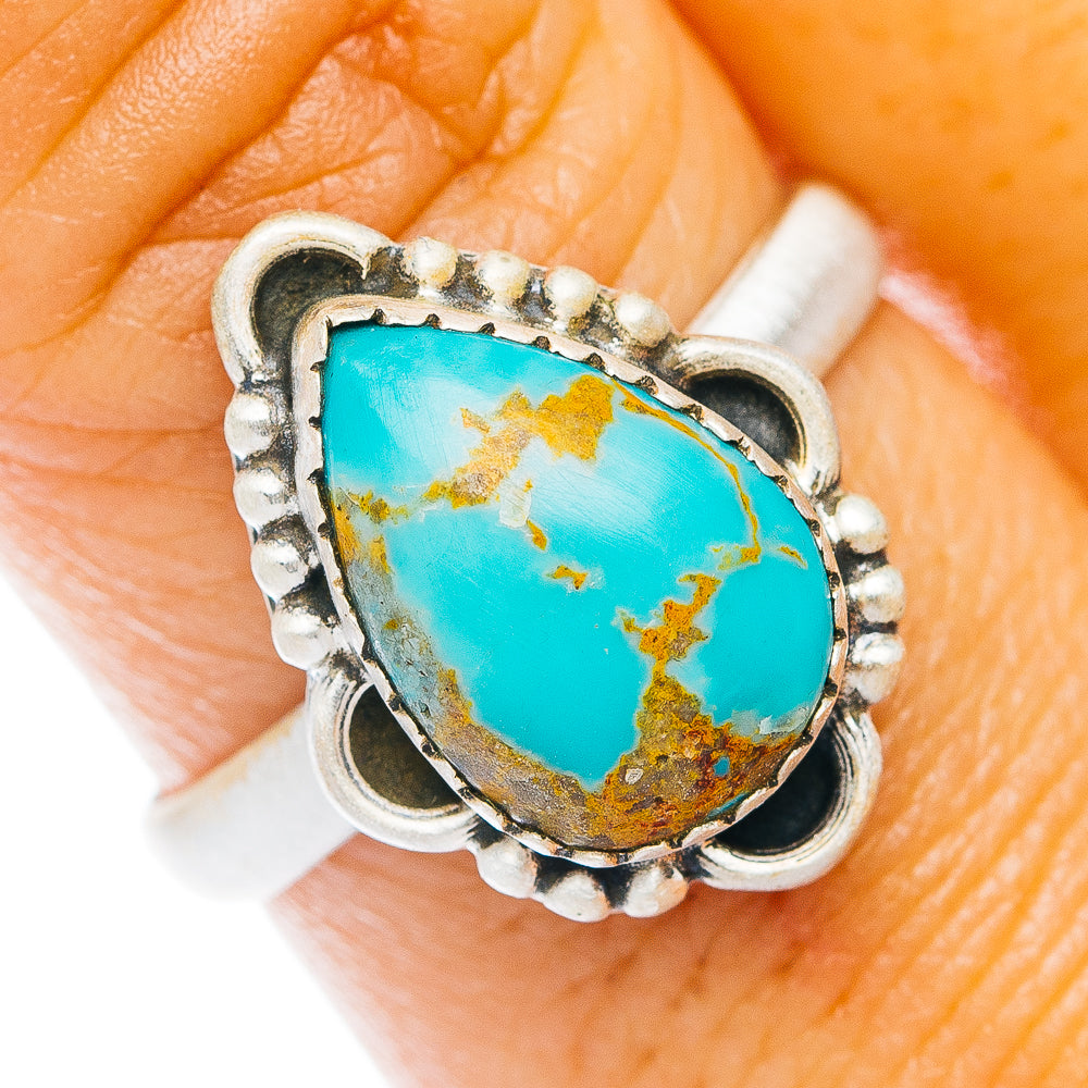 Santa Maria Turquoise Ring Size 9 (.925 Sterling Silver)
