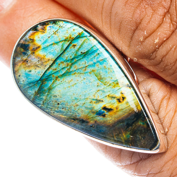 Premium Labradorite Ring Size 6.25 (.925 Sterling Silver)