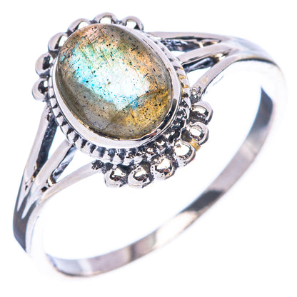 Labradorite Ring Size 6.75 (925 Sterling Silver) R5624