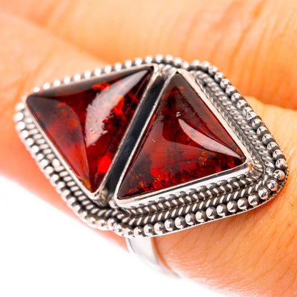 Large Baltic Amber Ring Size 7.25 (925 Sterling Silver) R140658