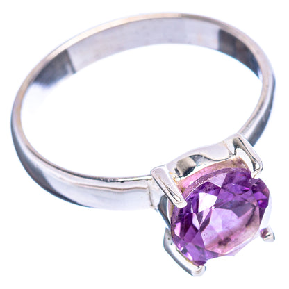 Faceted Amethyst Ring Size 8 (.925 Sterling Silver)