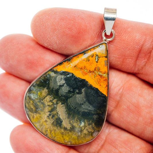 Premium Bumblebee Jasper Pendant 2" (.925 Sterling Silver)