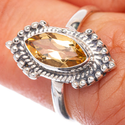 Faceted Citrine Dainty Ring Size 6 (925 Sterling Silver) R145213