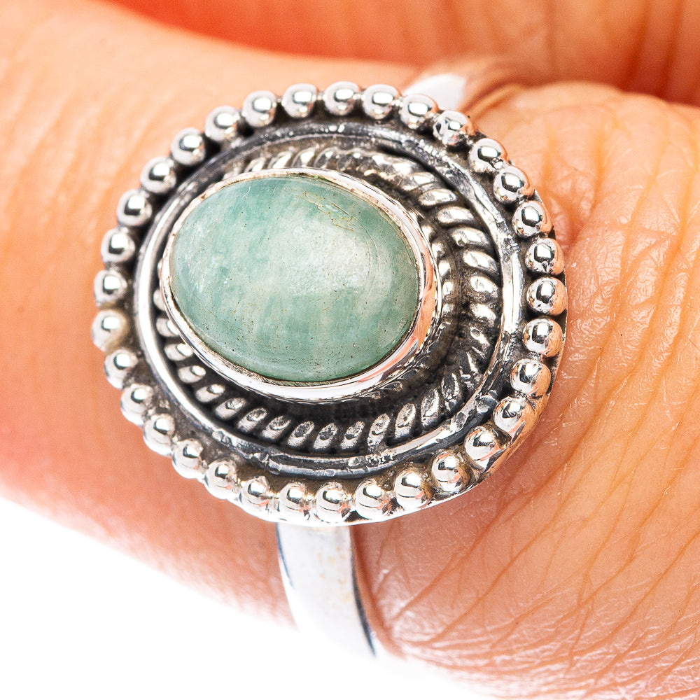 Amazonite Dainty Ring Size 6.5 (925 Sterling Silver) R5969