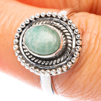 Amazonite Dainty Ring Size 6.5 (925 Sterling Silver) R5969