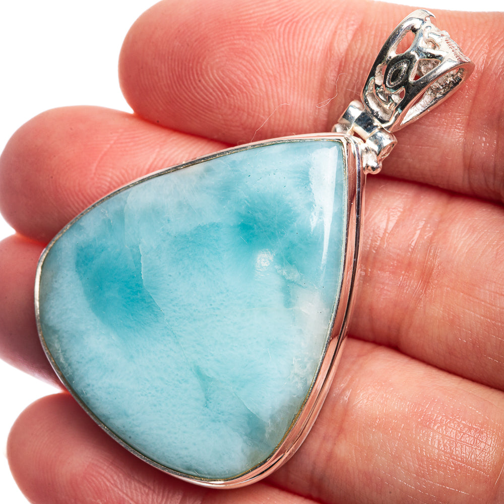 Larimar Pendant 1 7/8" (925 Sterling Silver) P39047