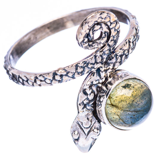 Value Labradorite Snake Ring Size 9.5 (925 Sterling Silver) R3318