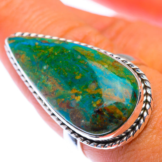 Large Peruvian Opal Ring Size 8.5 (925 Sterling Silver) RING140021