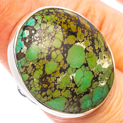 Premium Tibetan Turquoise Ring Size 6 Adjustable (.925 Sterling Silver)