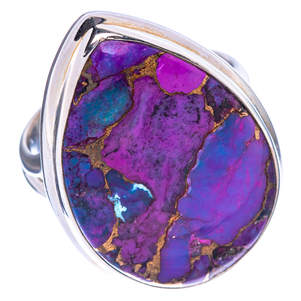 Purple Copper Composite Turquoise Ring Size 7.25 (925 Sterling Silver) R1500