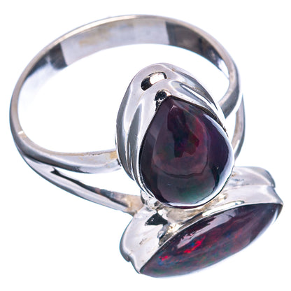 Premium Black Opal Ring Size 7.75 (.925 Sterling Silver)