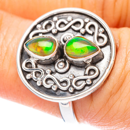 Rare Ethiopian Opal 925 Sterling Silver Ring Size 6.5 (925 Sterling Silver) R3880