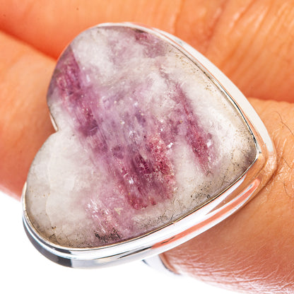 Large Pink Tourmaline In Quartz 925 Sterling Silver Ring Size 7