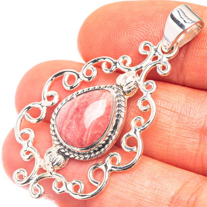 Premium Rhodochrosite Pendant 1 3/4" (925 Sterling Silver) P38774