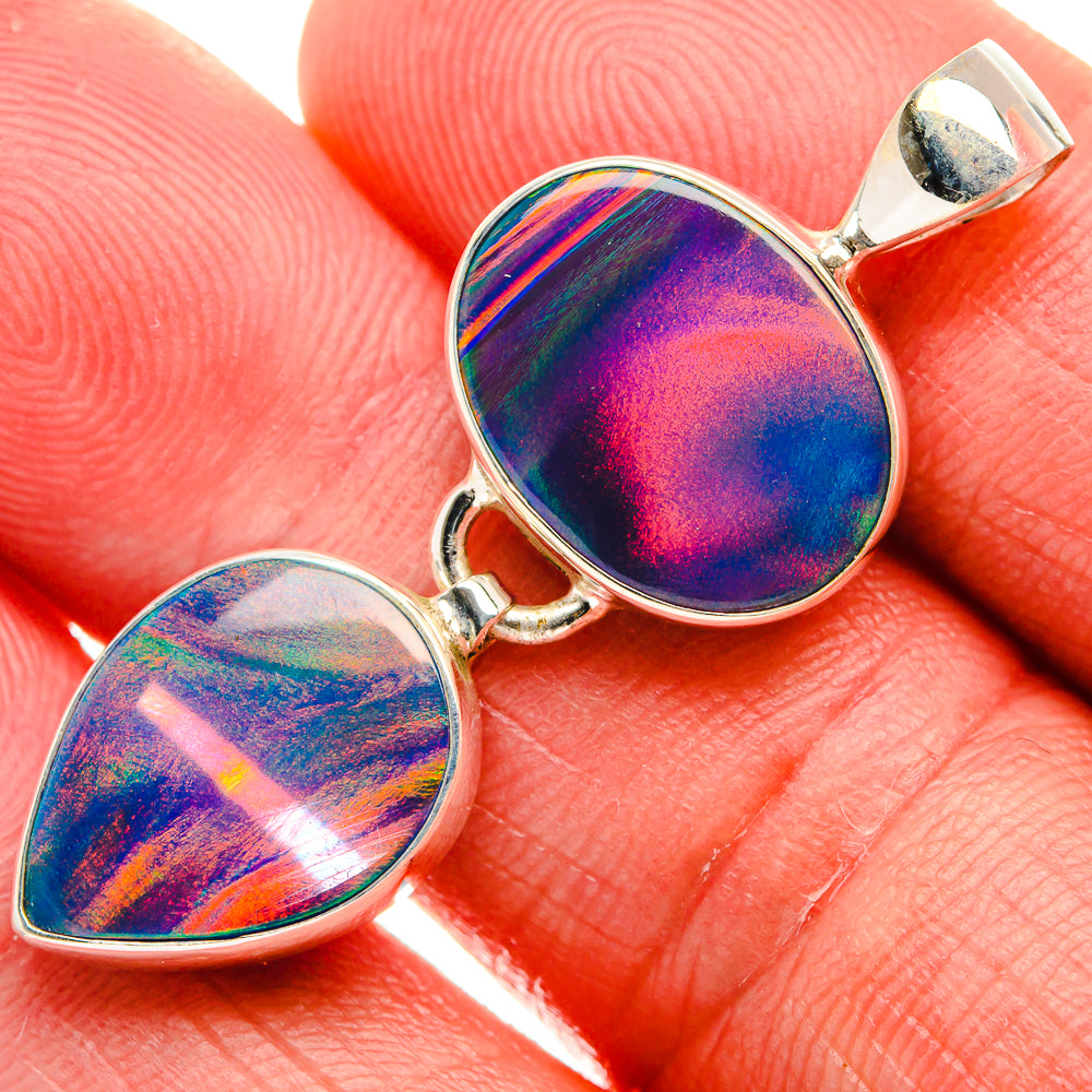 Aura Opal Pendant 1 3/4" (925 Sterling Silver) PD38022