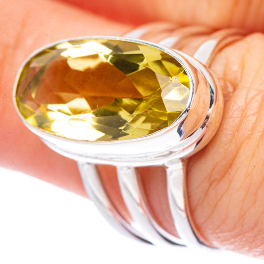 Faceted Citrine Ring Size 7.25 (925 Sterling Silver) R1713