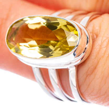 Faceted Citrine Ring Size 7.25 (925 Sterling Silver) R1713