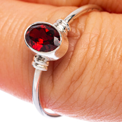 Garnet Dainty Ring Size 9.25 (925 Sterling Silver) R145779
