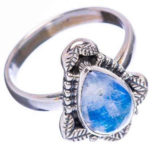 Rainbow Moonstone Ring Size 8.25 (925 Sterling Silver) R3758