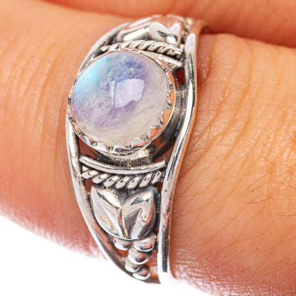 Rainbow Moonstone Dainty Ring Size 8 (925 Sterling Silver) R145239
