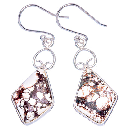 Wild Horse Jasper Earrings 1 5/8" (925 Sterling Silver) E1246