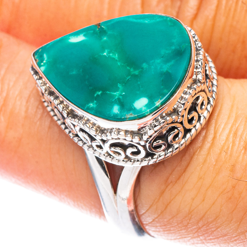 Rare Kingman Turquoise Ring Size 7.5 (925 Sterling Silver) R7574