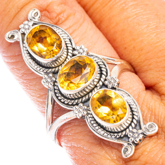 Citrine Ring Size 9.5 (925 Sterling Silver) R6979