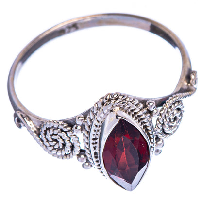 Garnet Dainty Ring Size 7.25 (925 Sterling Silver) R147283