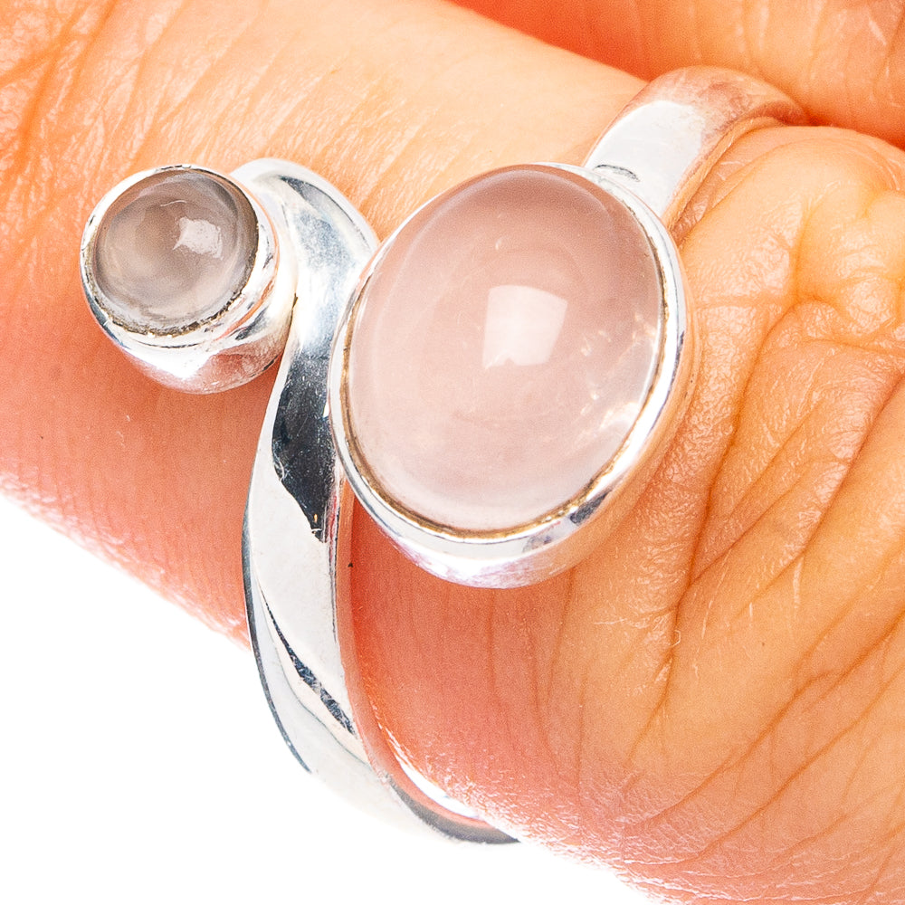 Dainty Rose Quartz Ring Size 6.5 (925 Sterling Silver) R8626