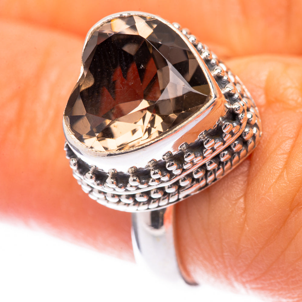 Smoky Quartz Ring Size 6.25 (925 Sterling Silver) R140486