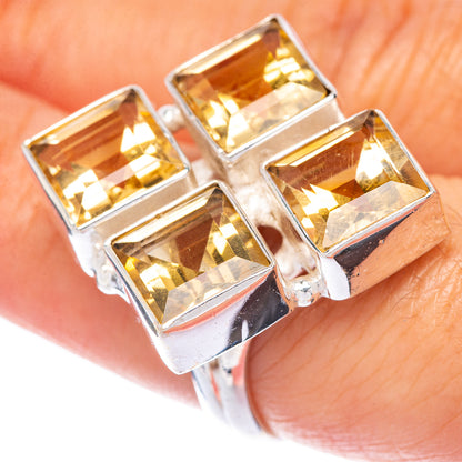 Large Faceted Citrine Ring Size 7.75 (925 Sterling Silver) R144814